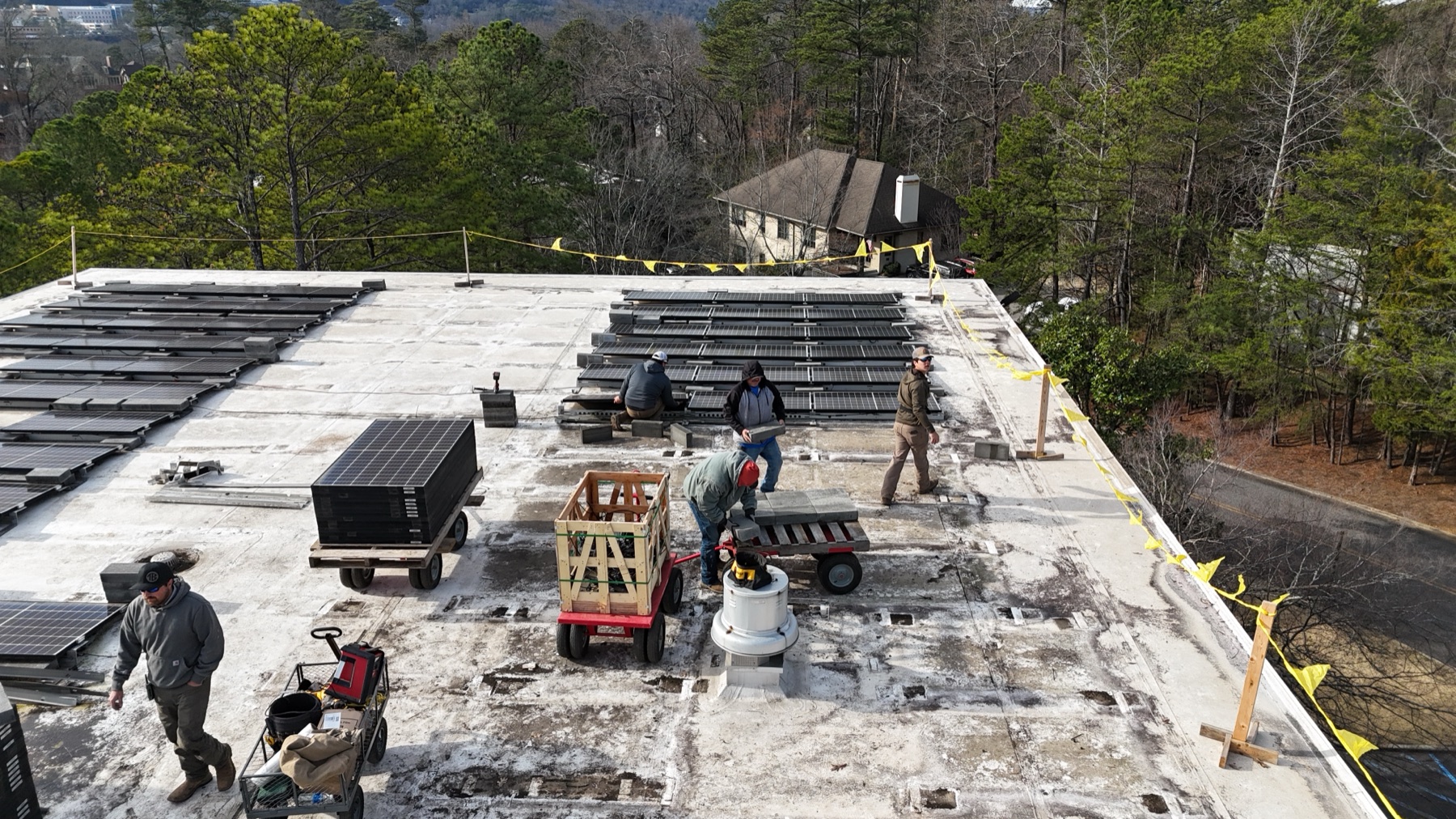 Installation work at Ladd Office Park