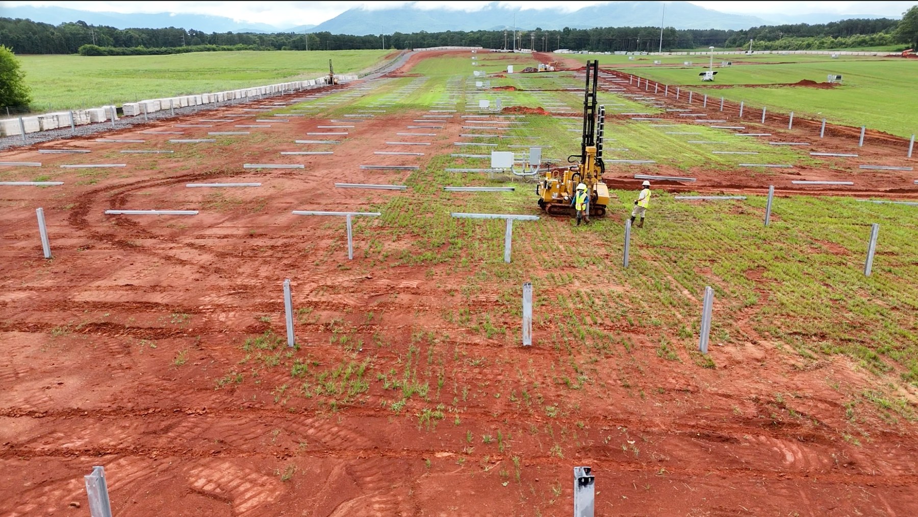 Pile-driving work at the Murray Treadwell site